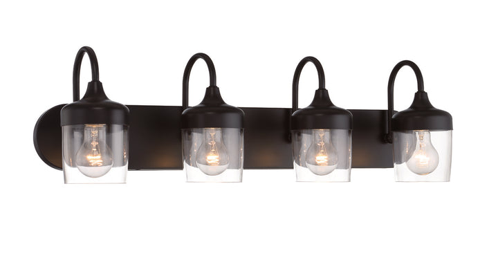 Wrenn Vanity Light in Flat Black by Craftmade