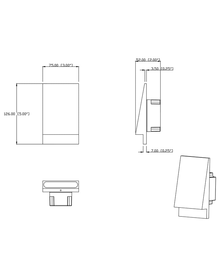 Pathfinder LED Step Light -3CCT Select dimensions diagram