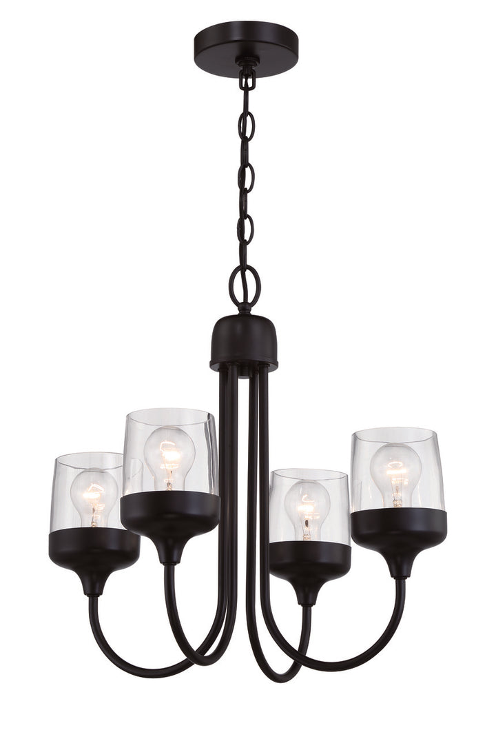 Wrenn Chandelier in Flat Black by Craftmade