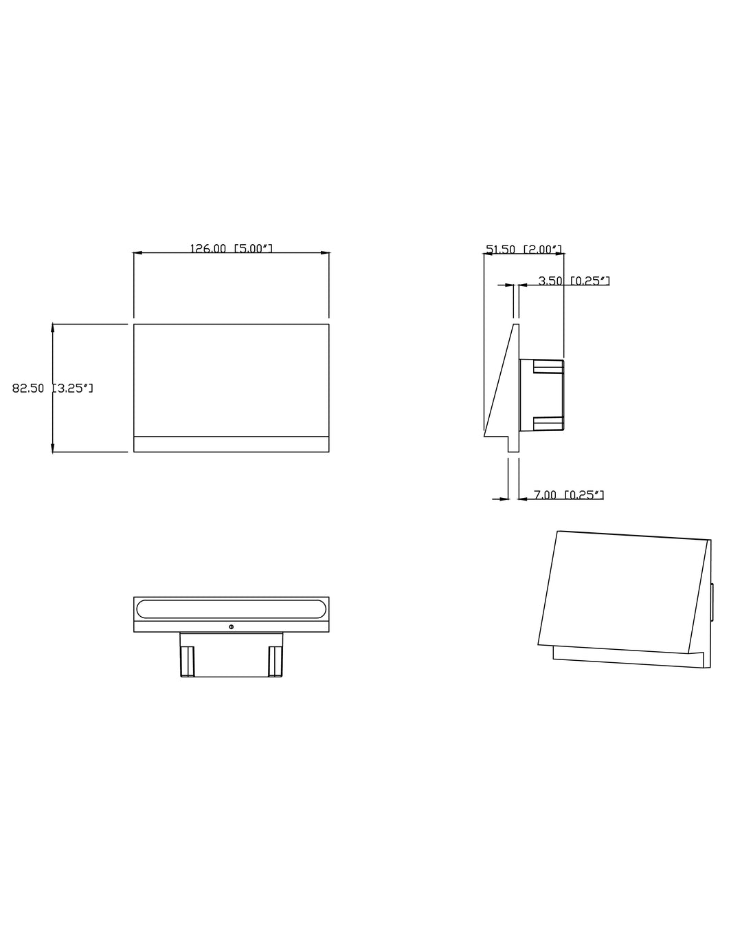 Pathfinder LED Step Light -3CCT Select dimensions diagram