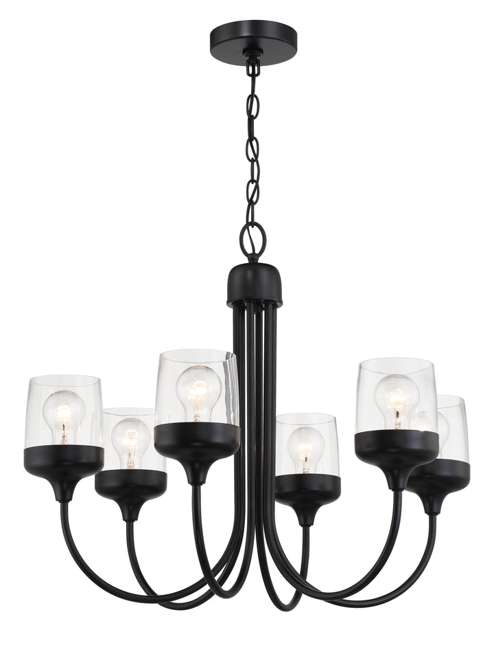Wrenn Chandelier in Flat Black by Craftmade