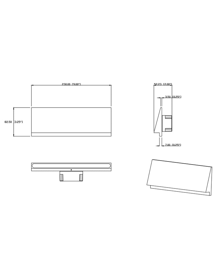 Pathfinder LED Step Light -3CCT Select dimensions diagram