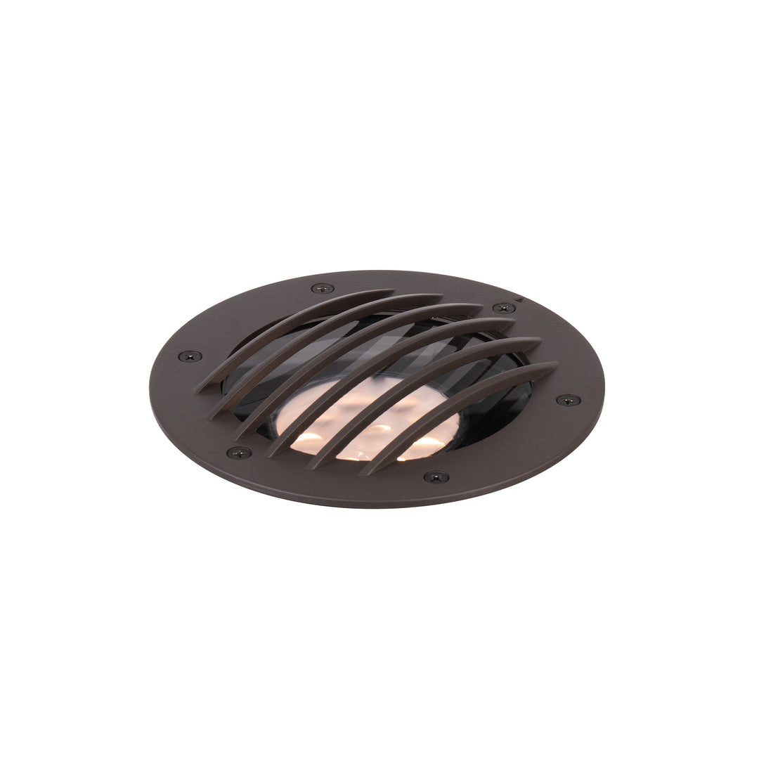 In-Ground Rock Guard Colorscaping in Bronze on Brass by WAC Lighting