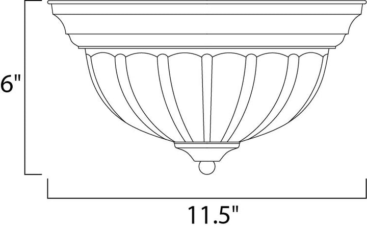 Essentials Flush Mount dimensions diagram