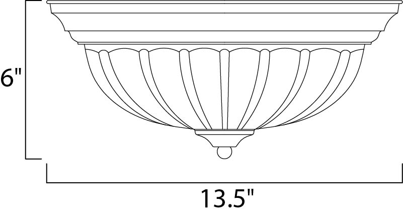 Essentials Flush Mount dimensions diagram