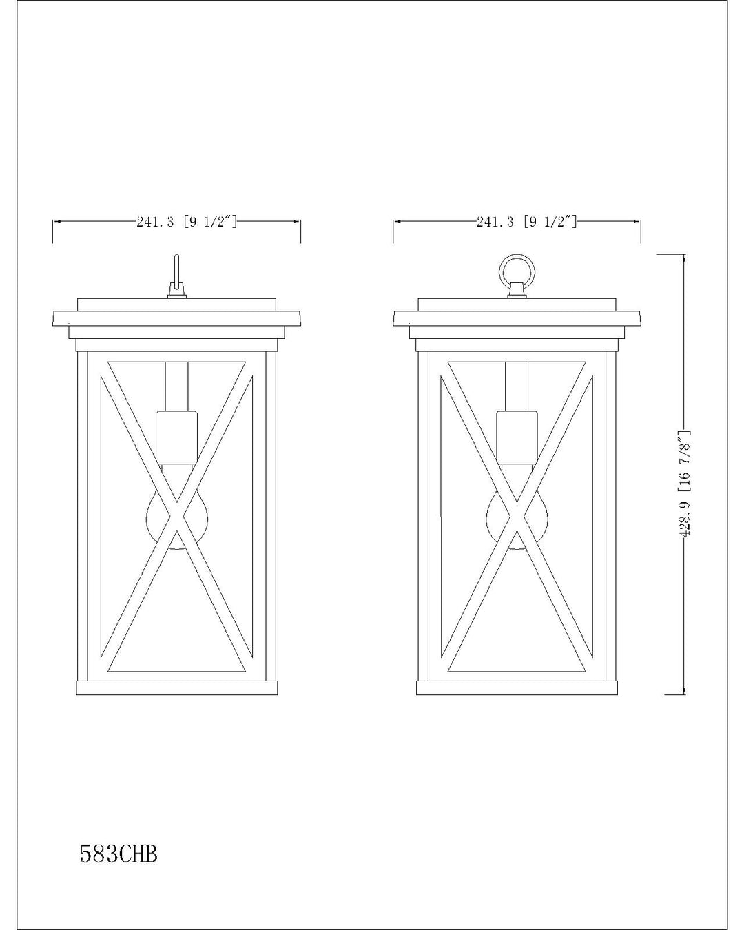 Brookside - 1 Light Outdoor Pendant
