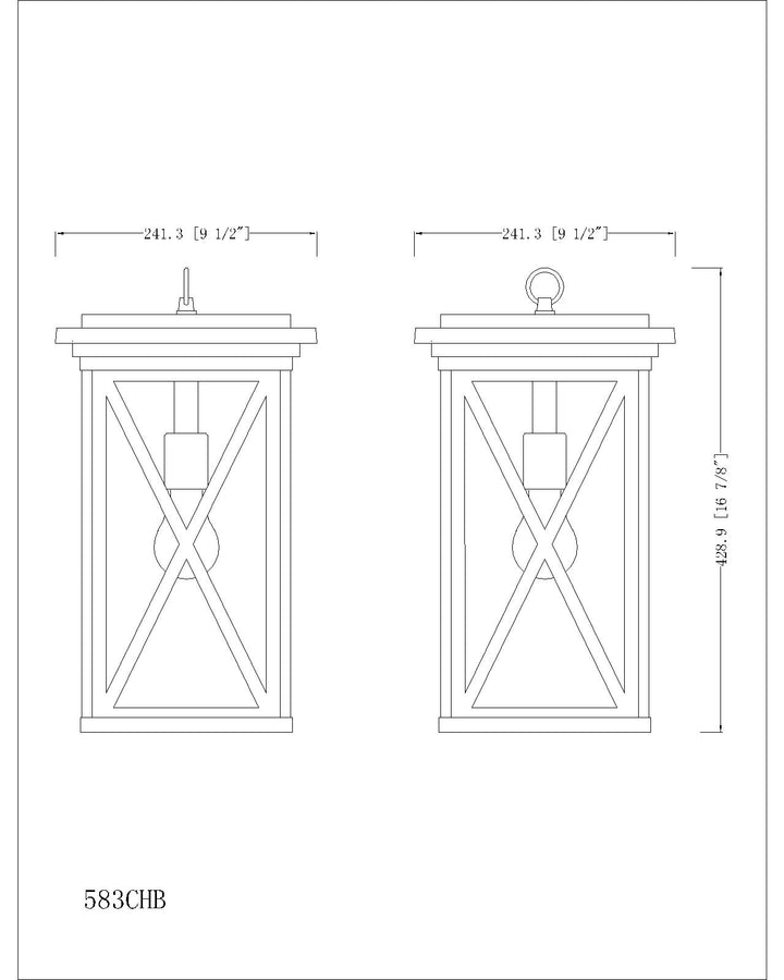Brookside - 1 Light Outdoor Pendant