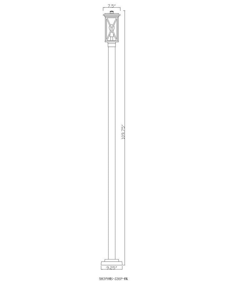 Brookside - 1 Light Outdoor Post Light (583PHMS-536P)