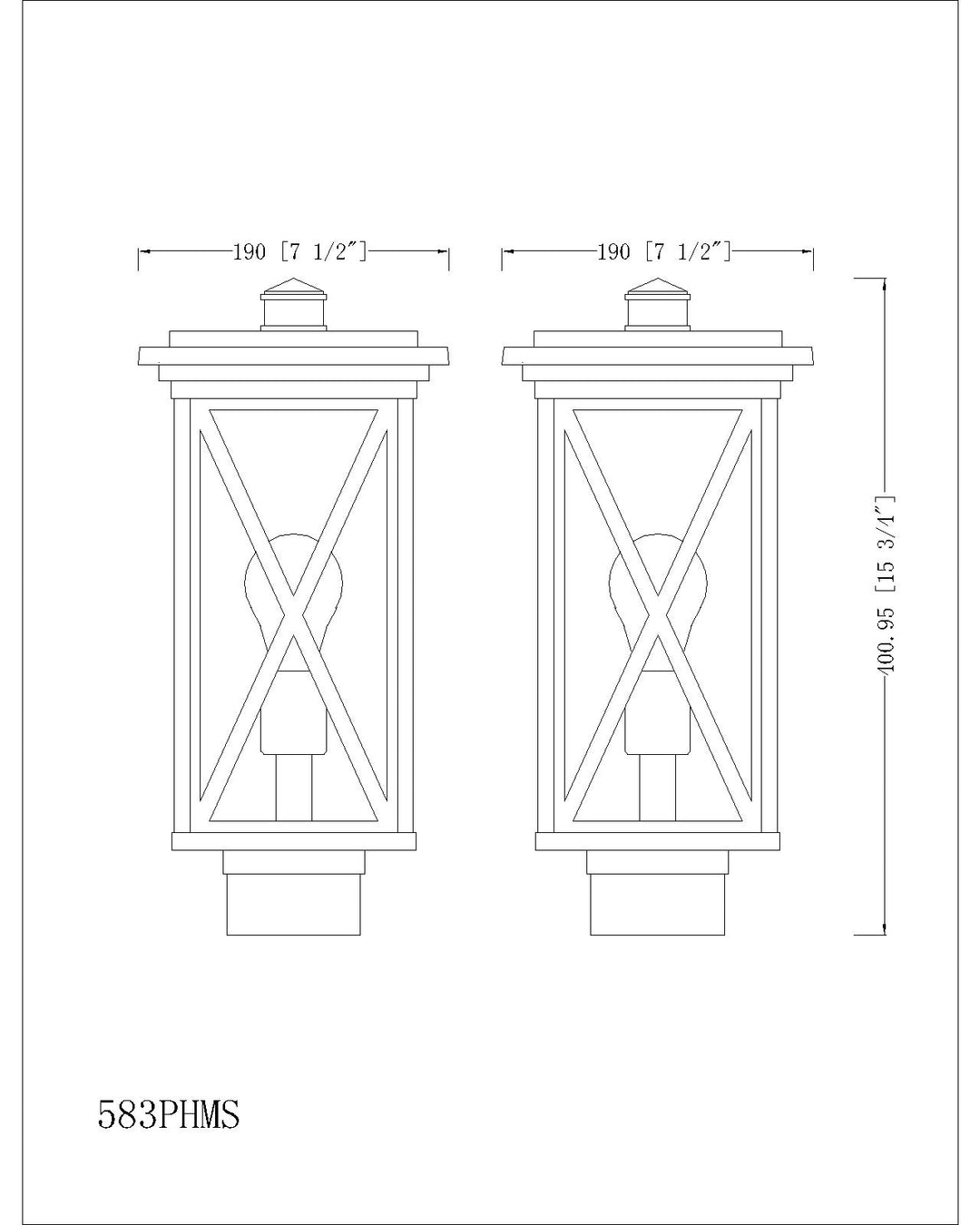 Brookside - 1 Light Outdoor Post Light
