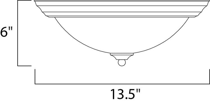 Essentials Flush Mount dimensions diagram