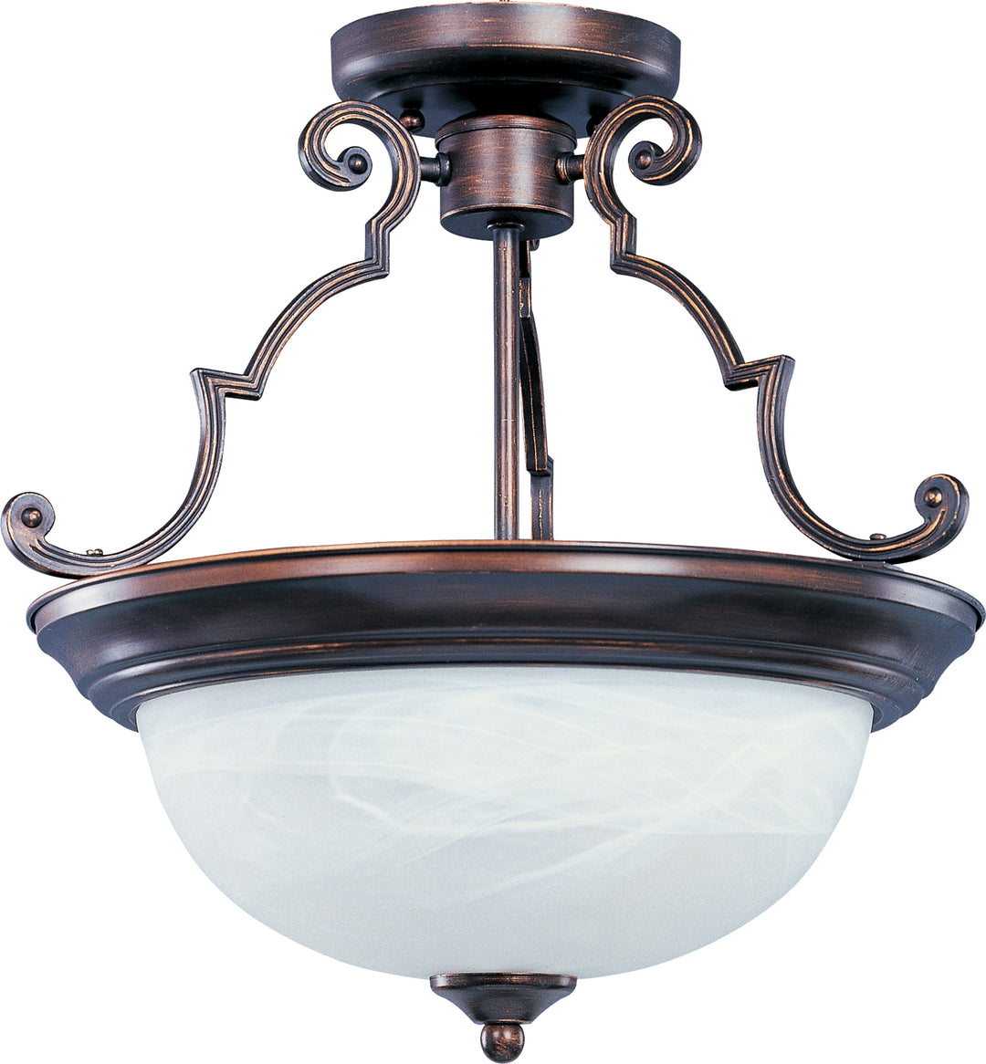 Essentials 2-Light Semi-Flush Mount Oil Rubbed Bronze