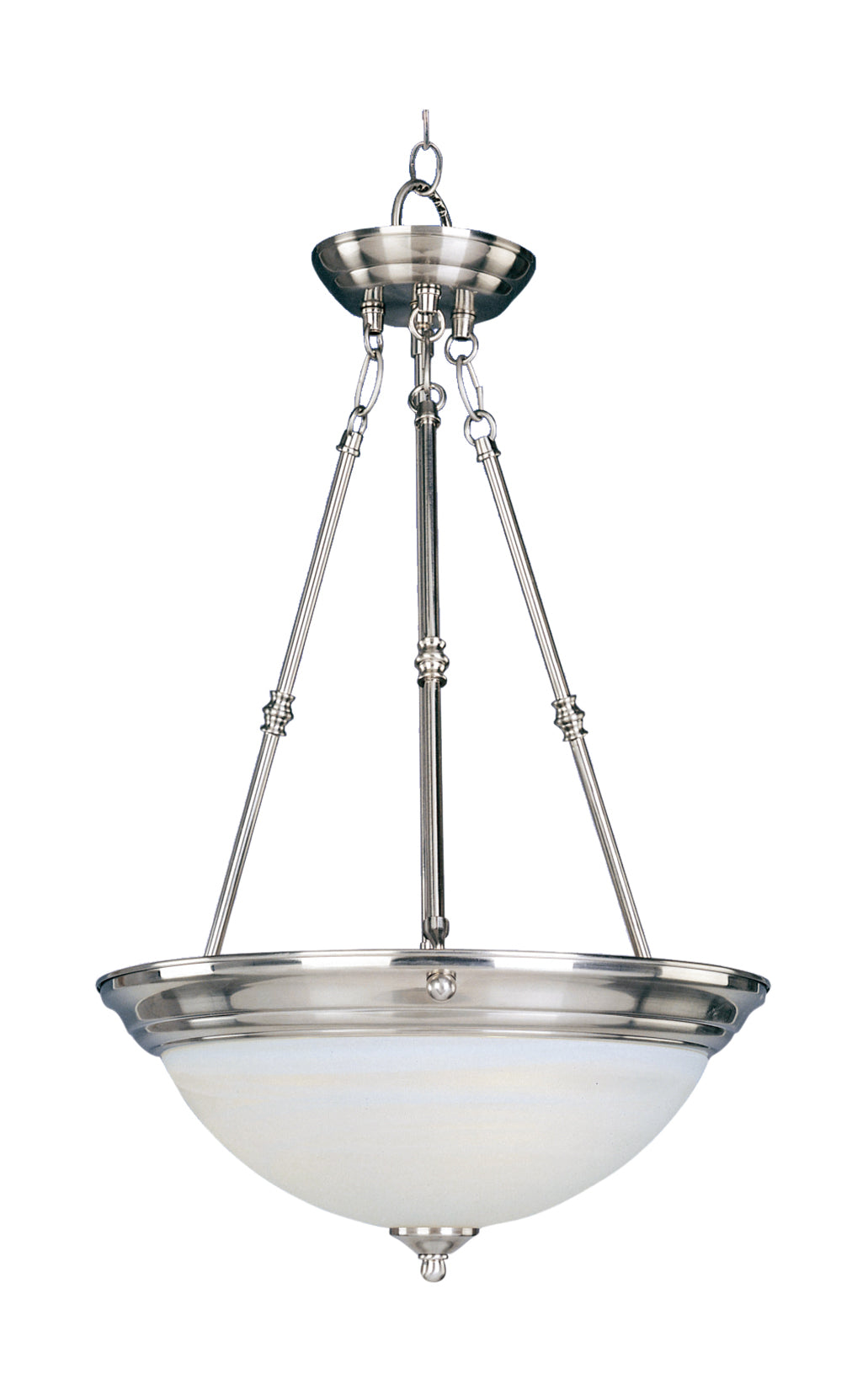 Essentials 3-Light Invert Bowl Pendant Satin Nickel