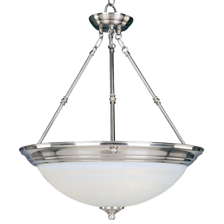 Essentials 3-Light Invert Bowl Pendant Satin Nickel