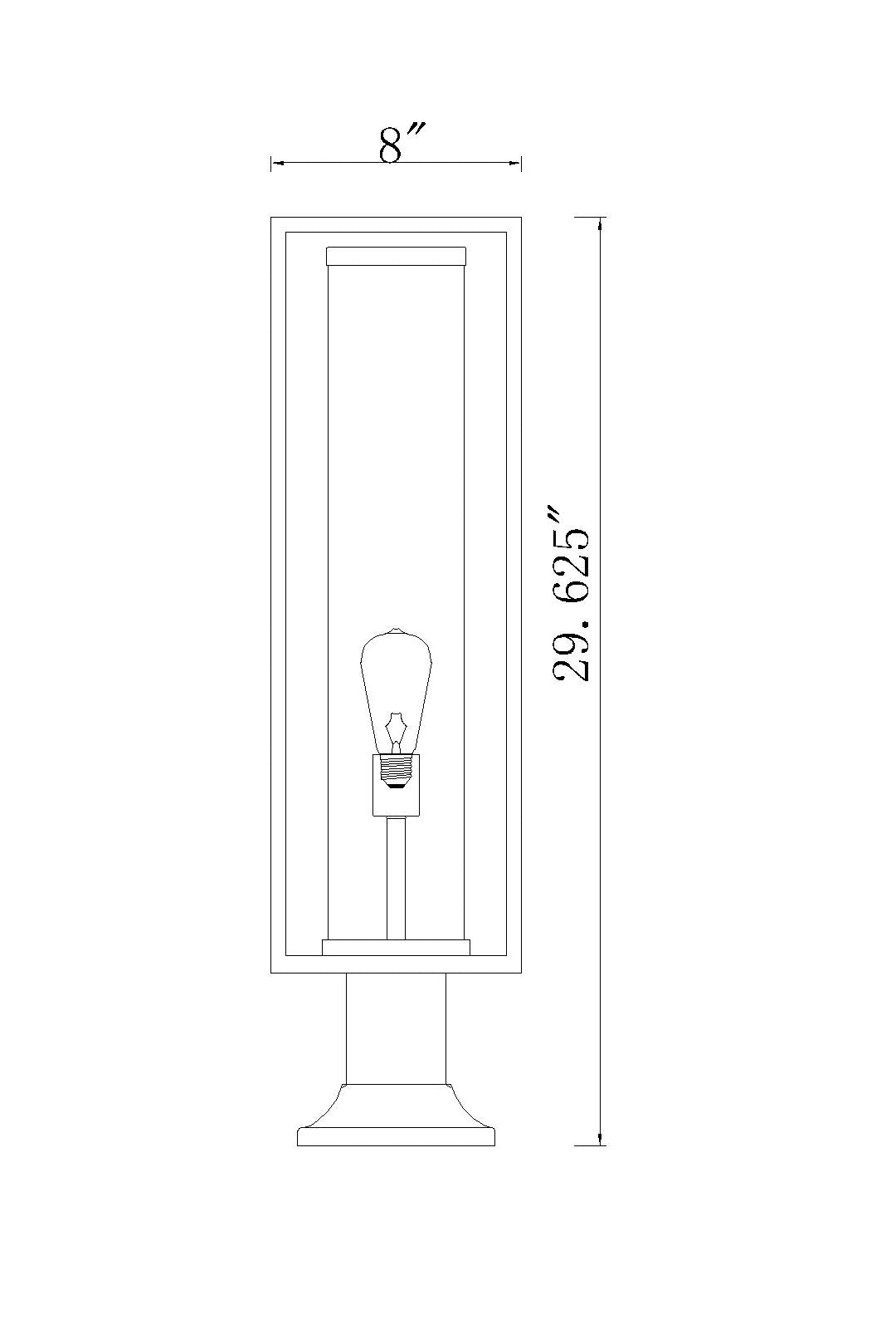 Dunbroch - 1 Light Outdoor Pier Mount Light (584PHBR-553PM)