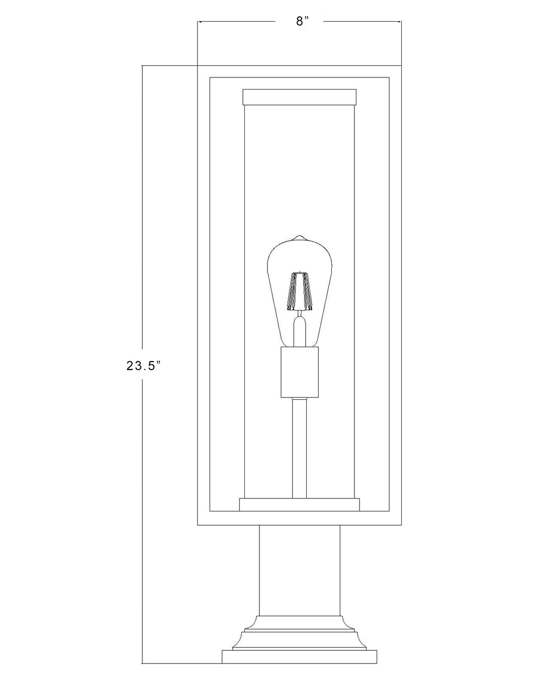 Dunbroch - 1 Light Outdoor Pier Mount Light (584PHMR-533PM)
