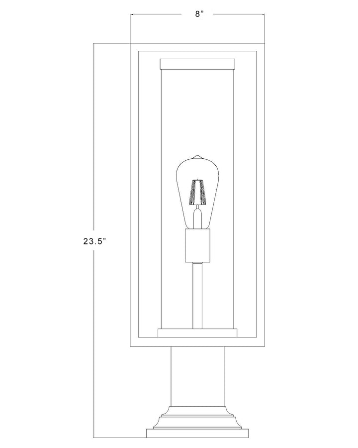 Dunbroch - 1 Light Outdoor Pier Mount Light (584PHMR-533PM)