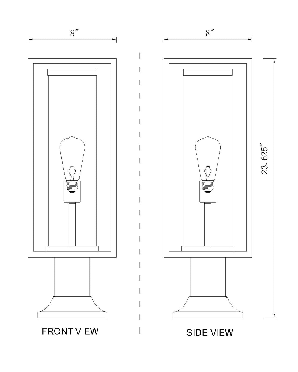 Dunbroch - 1 Light Outdoor Pier Mount Light (584PHMR-553PM)