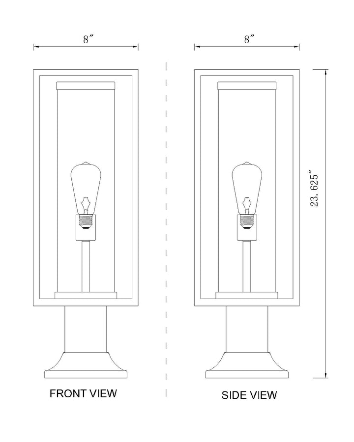 Dunbroch - 1 Light Outdoor Pier Mount Light (584PHMR-553PM)