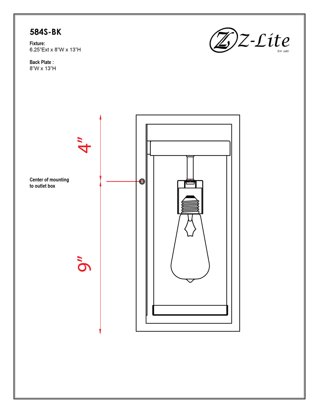Dunbroch - 1 Light Outdoor Wall Light