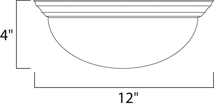 Essentials Flush Mount dimensions diagram