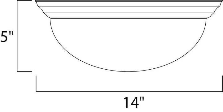 Essentials Flush Mount dimensions diagram