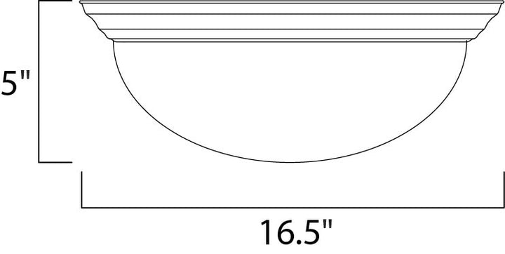 Essentials Flush Mount dimensions diagram