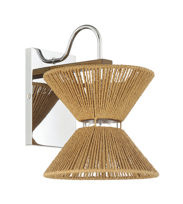 Serena Wall Sconce in Chrome/Walnut by Craftmade