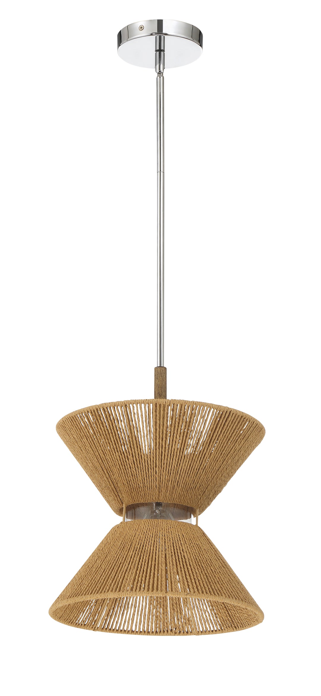 Serena Pendant in Chrome/Walnut by Craftmade