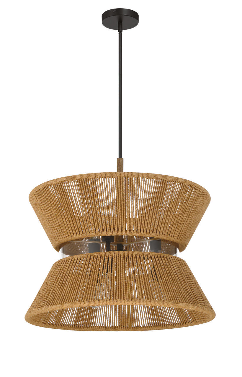 Serena Pendant in Flat Black/Walnut by Craftmade