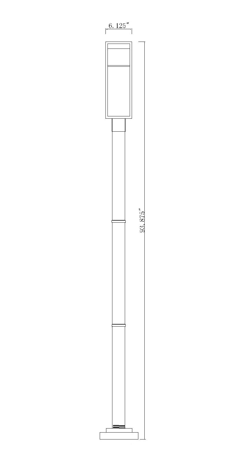 Barwick - LED 1 Light Outdoor Post Light (585PHMR-567P-BK)