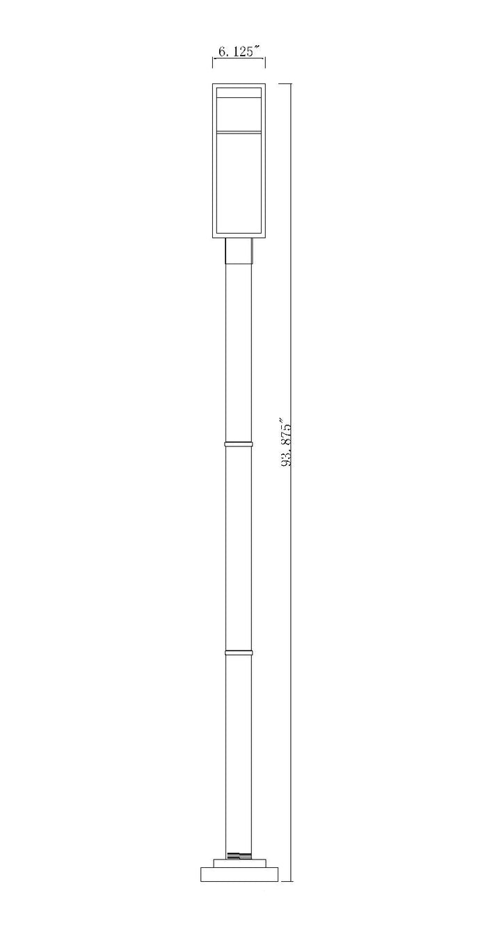 Barwick - LED 1 Light Outdoor Post Light (585PHMR-567P-BK)