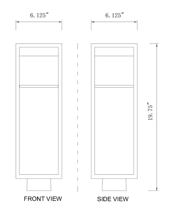 Barwick - LED 1 Light Outdoor Post Light