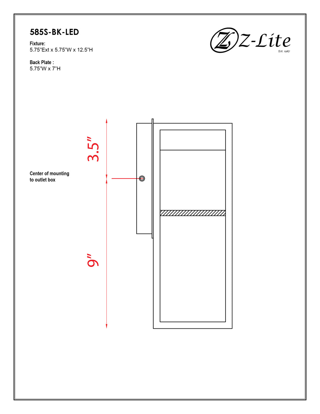 Barwick - LED 1 Light Outdoor Wall Light