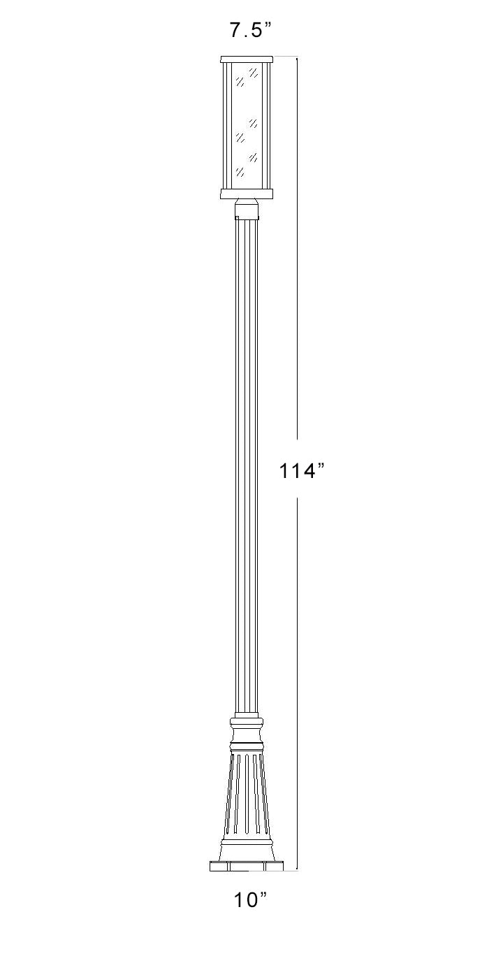 Glenwood - 1 Light Outdoor Post Light (586PHBR-519P)