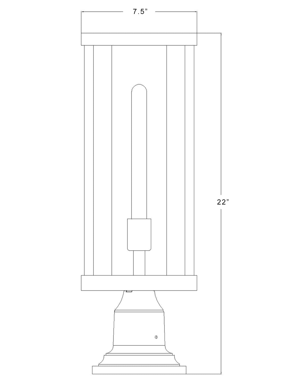 Glenwood - 1 Light Outdoor Pier Mount Light