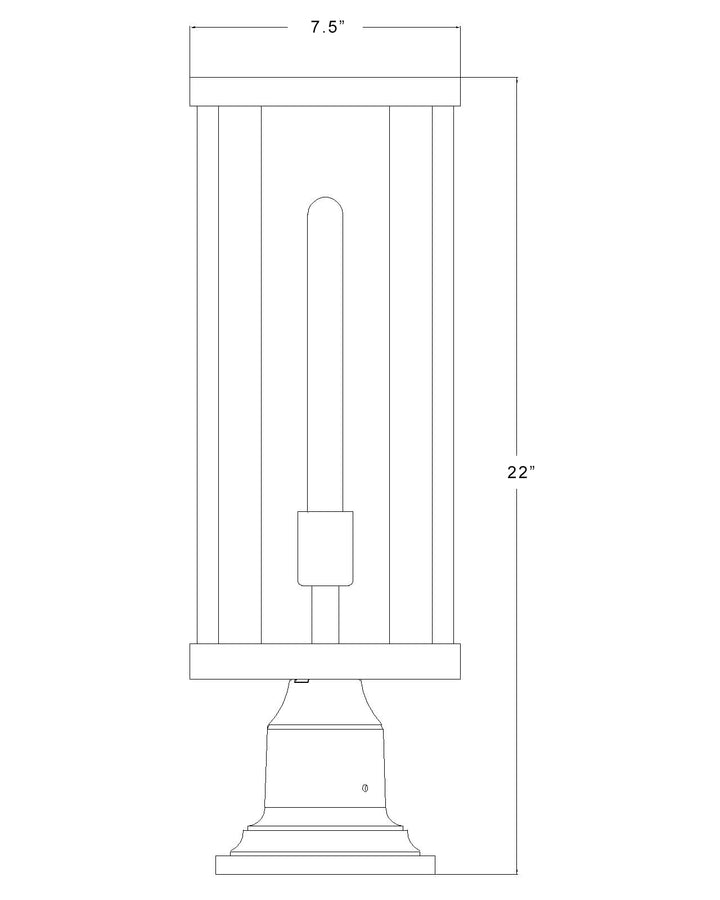 Glenwood - 1 Light Outdoor Pier Mount Light