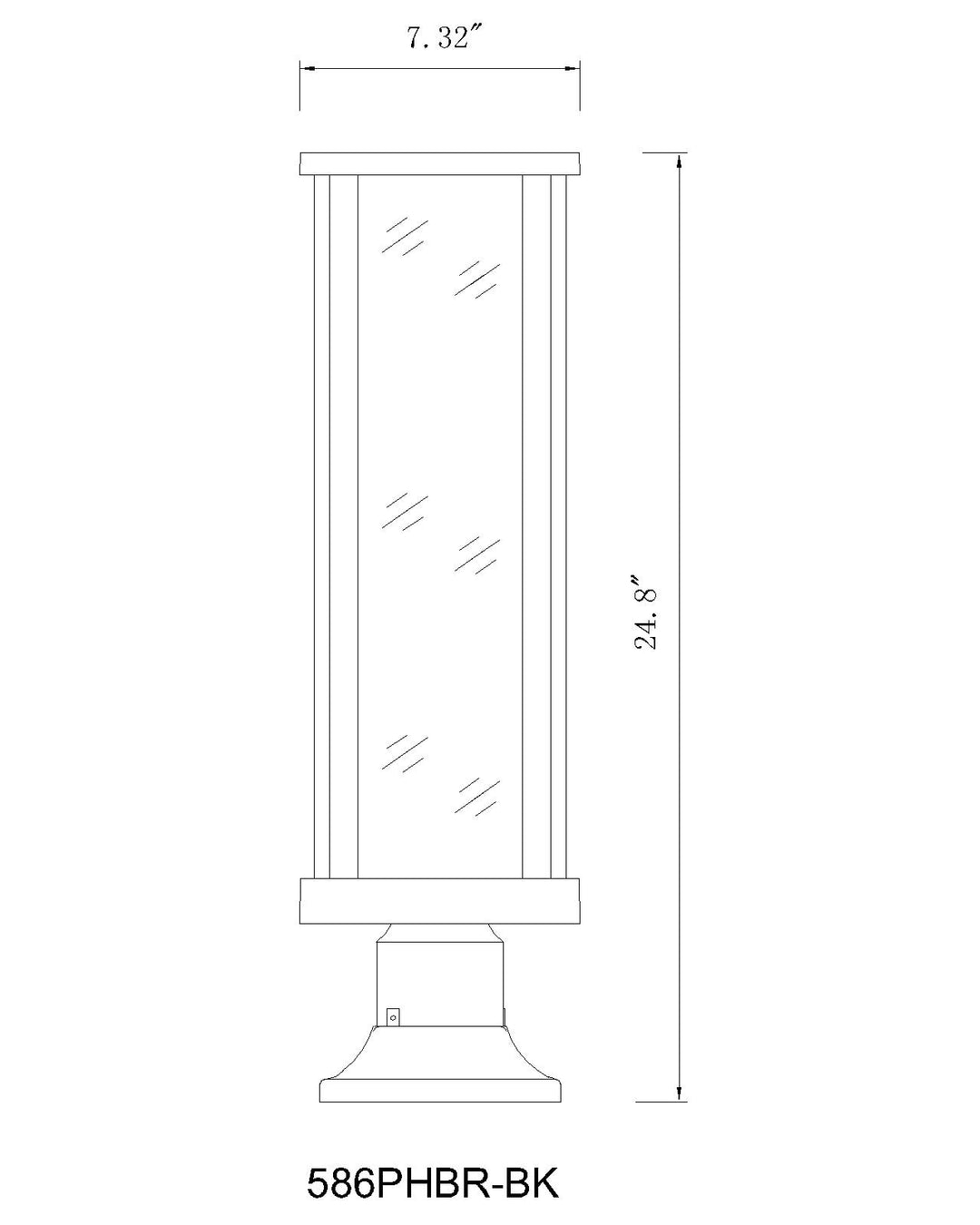 Glenwood - 1 Light Outdoor Pier Mount Light (586PHBR-553PM)