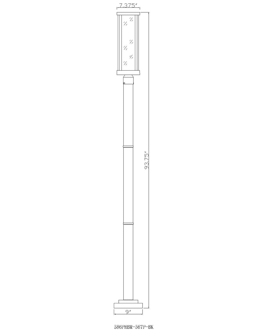 Glenwood - 1 Light Outdoor Post Light (586PHBR-567P)