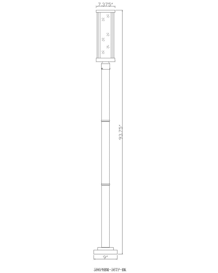 Glenwood - 1 Light Outdoor Post Light (586PHBR-567P)