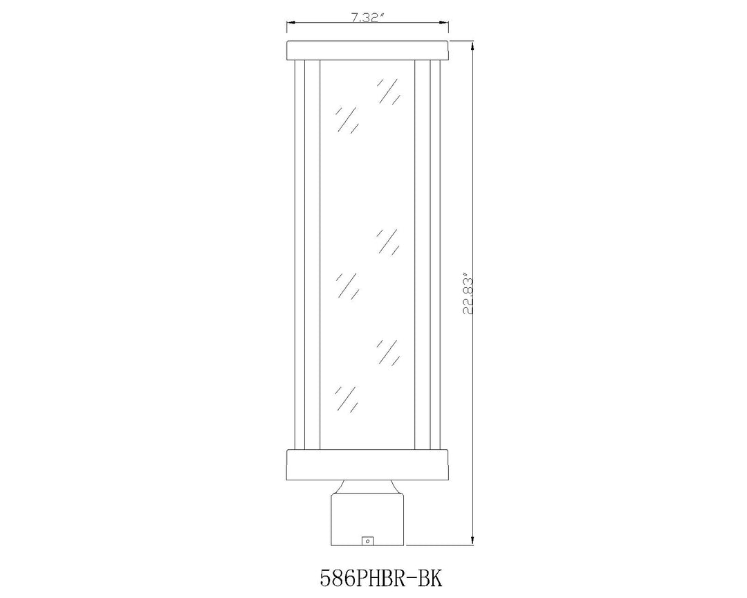 Glenwood - 1 Light Outdoor Post Light (586PHBR)
