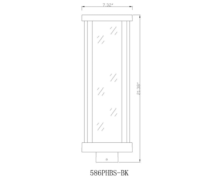 Glenwood - 1 Light Outdoor Post Light (586PHBS)