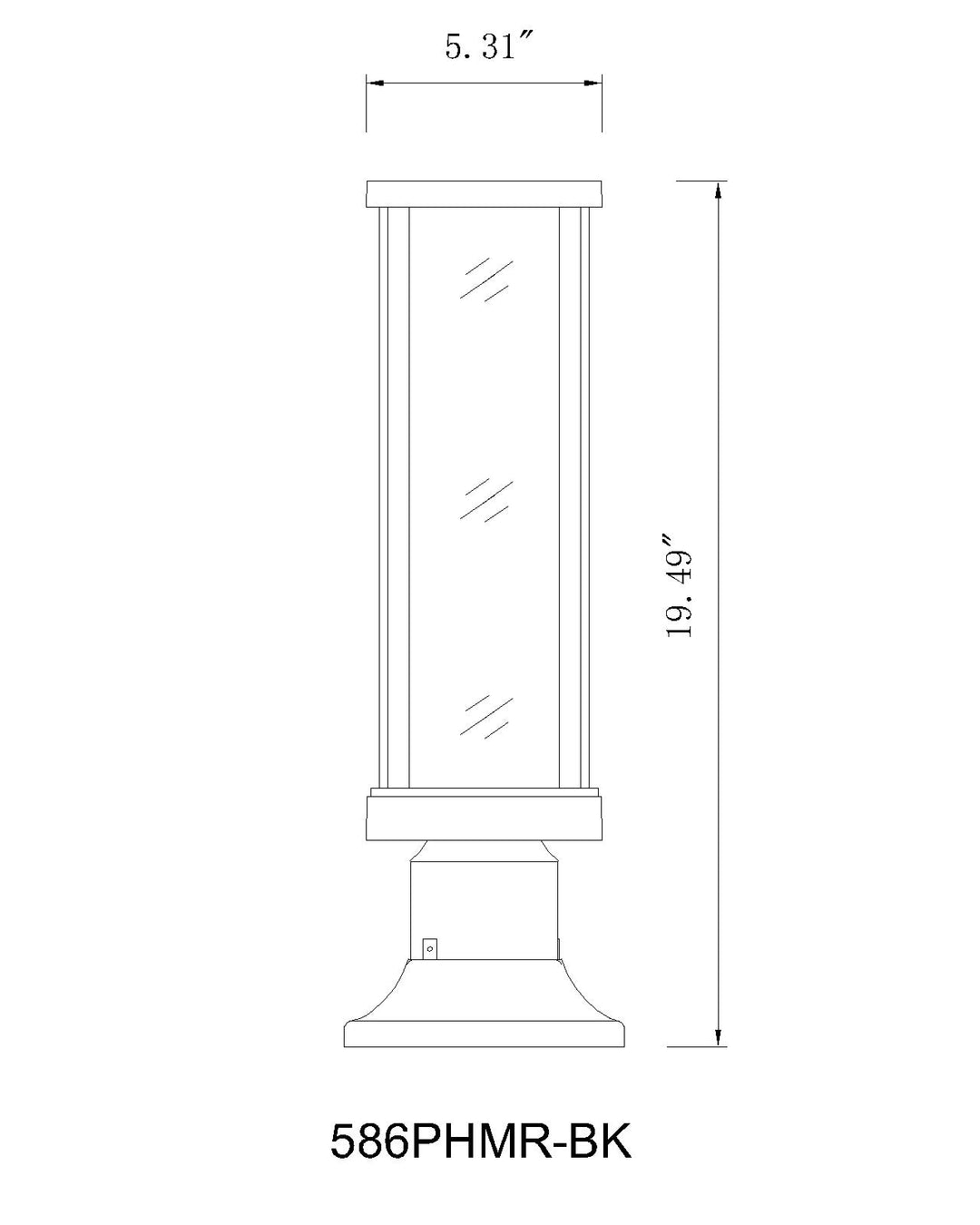 Glenwood - 1 Light Outdoor Pier Mount Light (586PHMR-553PM)
