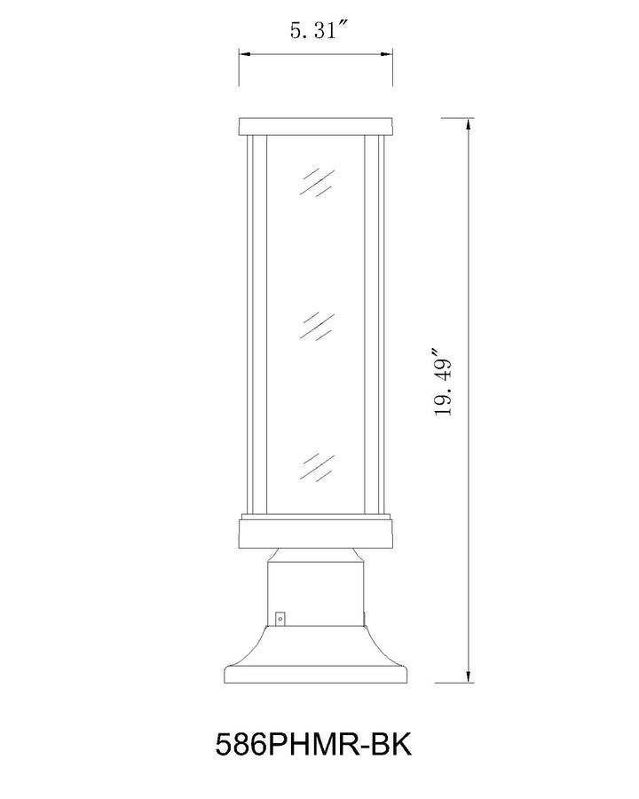 Glenwood - 1 Light Outdoor Pier Mount Light (586PHMR-553PM)
