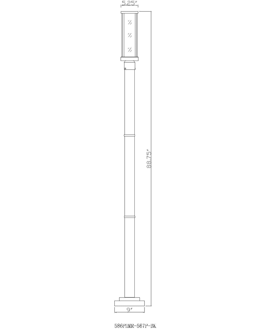 Glenwood - 1 Light Outdoor Post Light (586PHMR-567P)