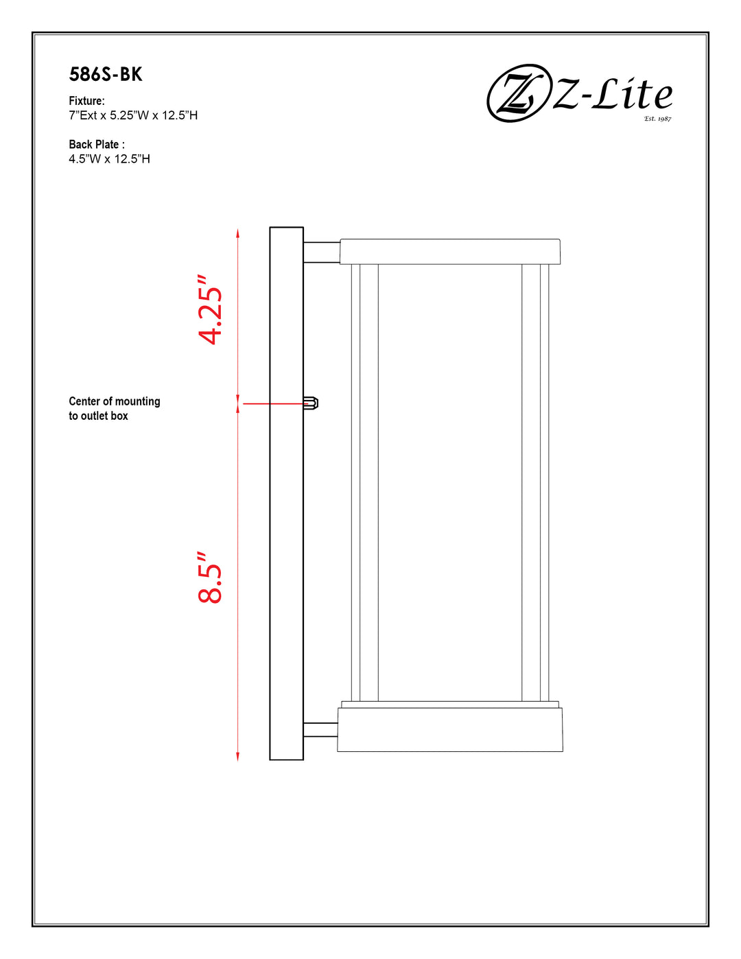 Glenwood - 1 Light Outdoor Wall Light