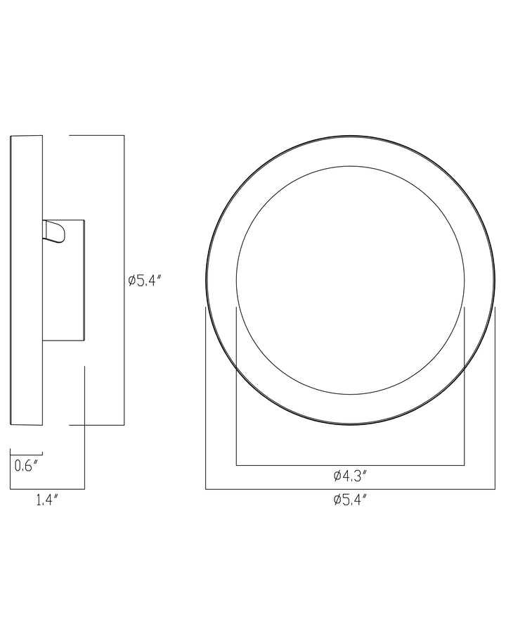 Wafer RD LED Surface Mount dimensions diagram