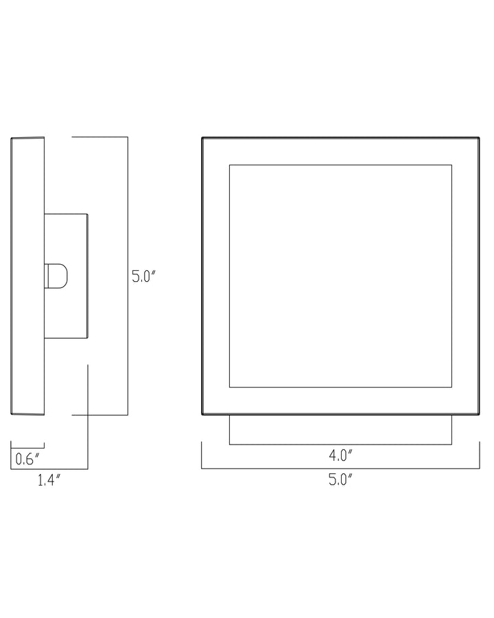 Wafer SQ LED Surface Mount dimensions diagram