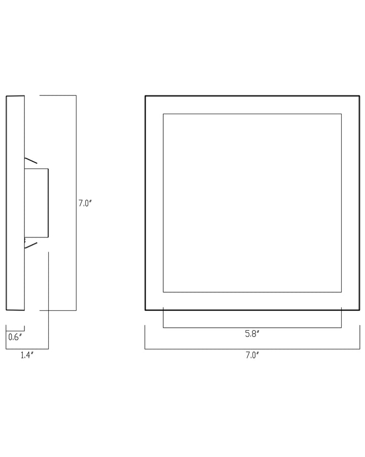 Wafer SQ LED Surface Mount dimensions diagram