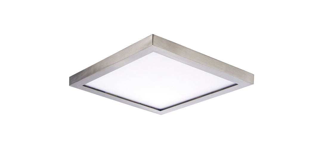 Wafer SQ LED Surface Mount White / Satin Nickel