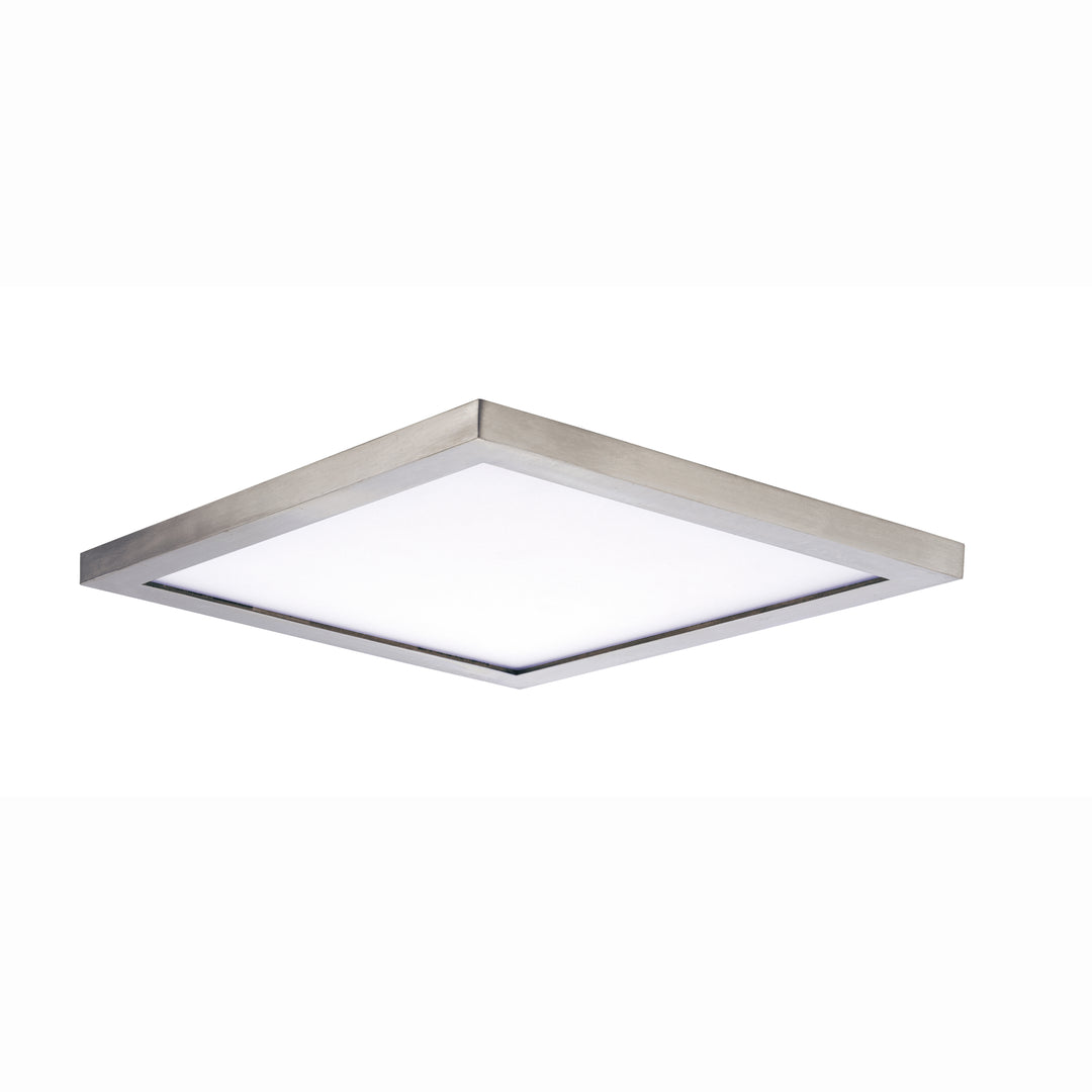 Wafer SQ LED Surface Mount White / Satin Nickel